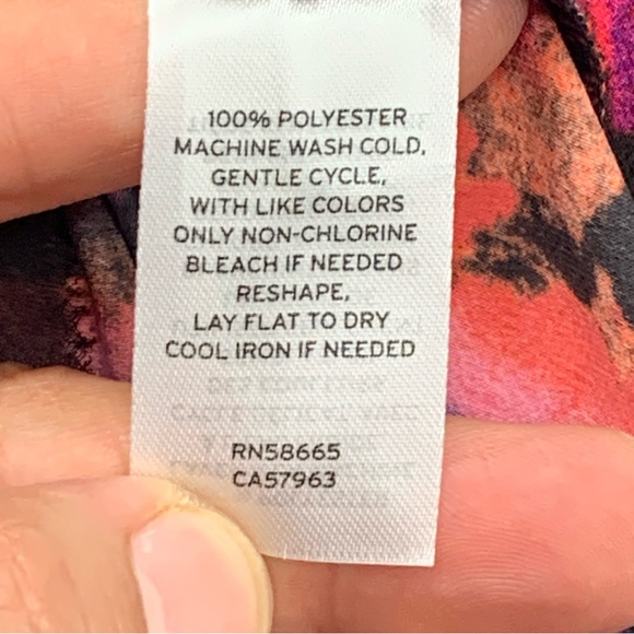 Halogen Black Mult Cloud Wash Floral Print Sleeveless Blouse Tank Top Women’s XL - Picture 9 of 10